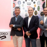 Fumio Tanaka (Presidente de Seiko Panamá, Sammy Solomón (Director Comercial), y Fernando Vega (Gerente de Marca SEIKO)