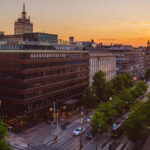 aerial view, architecture, food, shopping